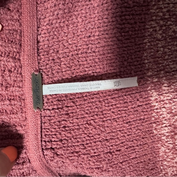 Free People Southport Beach Cardigan Sweater Pink Stripe Boho XS - Picture 8 of 8